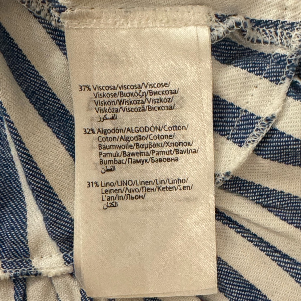 Mayoral Front Tie Blue and White Striped Skirt Toddler 2 - Picture 4 of 5